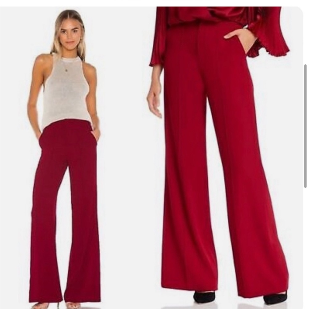 Alice + Olivia Dylan High Waist Wide Leg Pants
